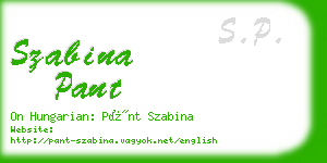 szabina pant business card